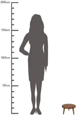 Kersten kruk hout rond 25.5x15cm bruin  - afbeelding 6