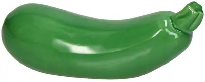 Kersten ornament aardewerk courgette 16.5x5.5x6.5cm groen - afbeelding 1