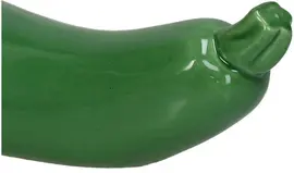 Kersten ornament aardewerk courgette 16.5x5.5x6.5cm groen - afbeelding 2