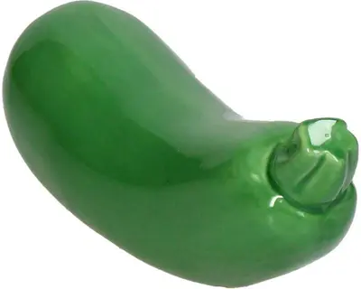Kersten ornament aardewerk courgette 16.5x5.5x6.5cm groen - afbeelding 3