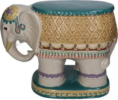 Kersten ornament aardewerk olifant 34x19x25.5cm multi