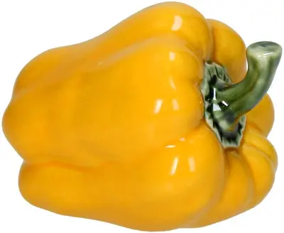 Kersten ornament aardewerk paprika 11.6x8.5x8.3cm geel