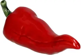 Kersten ornament aardewerk rode chili 15.4x5.1x5.5cm rood - afbeelding 4