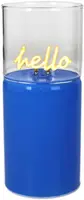 Kersten ornament glas  6.5x15cm blauw, transparant - afbeelding 1