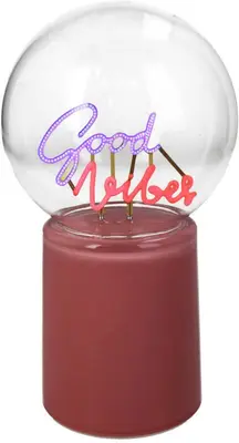 Kersten ornament glas good vibes 12x21cm perzik - afbeelding 1
