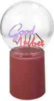 Kersten ornament glas good vibes 12x21cm perzik - afbeelding 1