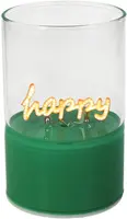 Kersten ornament glas happy 6.5x10cm groen, transparant kopen?