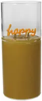 Kersten ornament glas happy 6.5x15cm geel kopen?