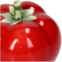 Kersten ornament keramiek tomaat 8x6.6cm rood - afbeelding 2