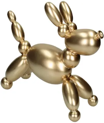 Kersten ornament polyresin ballon hond 31.5x12x24.5cm goud
