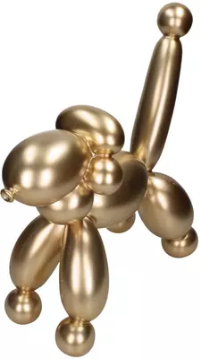 Kersten ornament polyresin ballon hond 41x18.5x40cm goud - afbeelding 2