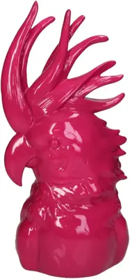 Kersten ornament polyresin kaketoe 17x12.5x33.5cm roze