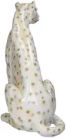 Kersten ornament polyresin luipaard 34.5x22x46.5cm wit - afbeelding 4