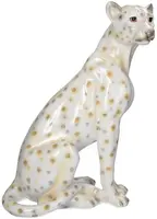 Kersten ornament polyresin luipaard 34.5x22x46.5cm wit - afbeelding 3