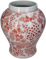 Kersten pot porselein deco 25x46cm rood - afbeelding 3