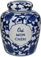 Kersten pot porselein oui, mon chéri 17.5x21.5cm blauw kopen?