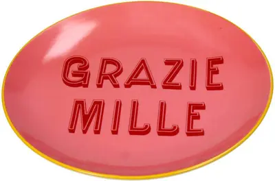 Kersten schaal aardewerk grazie mille 20.5x2.5cm roze