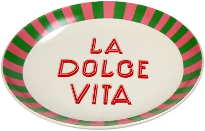 Kersten schaal aardewerk la dolce vita 25x3.5cm wit