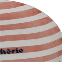 Kersten schaal aardewerk ma cherie 21x2.5cm wit, roze - afbeelding 2
