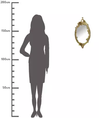 Kersten spiegel polyresin pauw 28.5x3.5cm goud - afbeelding 4