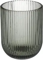 Kersten theelichthouder glas stripe 7.5x9.5cm grijs kopen?