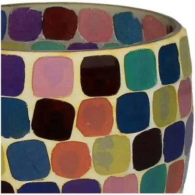 Kersten theelichthouder glas trendy 11x13cm multi - afbeelding 2