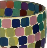 Kersten theelichthouder glas trendy 14x15cm multi - afbeelding 2