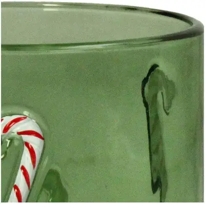 Kersten theelichthouder glas zuurstok 10x10cm groen - afbeelding 3