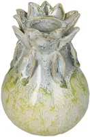 Kersten vaas aardewerk deco 11.5x15cm groen - afbeelding 1