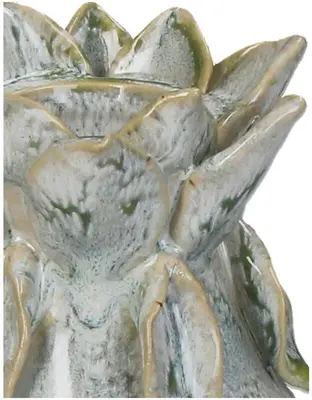 Kersten vaas aardewerk deco 11.5x15cm groen - afbeelding 2
