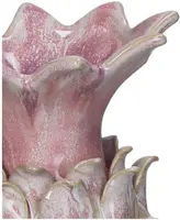 Kersten vaas aardewerk deco 13x21.5cm roze - afbeelding 2
