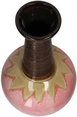 Kersten vaas aardewerk deco 18.5x39cm roze - afbeelding 4