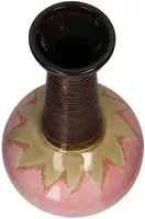 Kersten vaas aardewerk deco 18.5x39cm roze - afbeelding 4