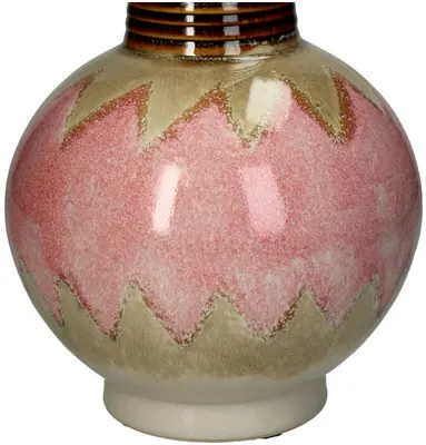 Kersten vaas aardewerk deco 18.5x39cm roze - afbeelding 3