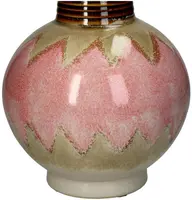 Kersten vaas aardewerk deco 18.5x39cm roze - afbeelding 3