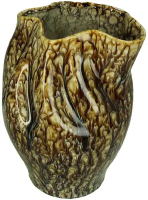 Kersten vaas aardewerk deco 22.5x20.5x30cm bruin