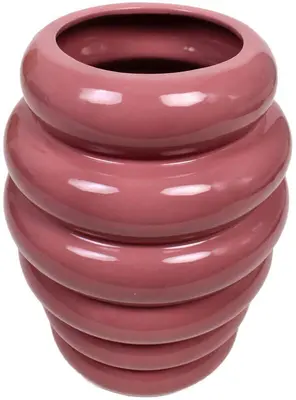 Kersten vaas aardewerk deco 28.5x37cm roze - afbeelding 2