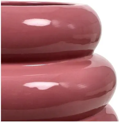 Kersten vaas aardewerk deco 28.5x37cm roze - afbeelding 3