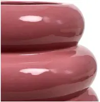 Kersten vaas aardewerk deco 28.5x37cm roze - afbeelding 3