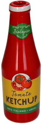 Kersten vaas aardewerk ketchup 7x21.5cm rood - afbeelding 1