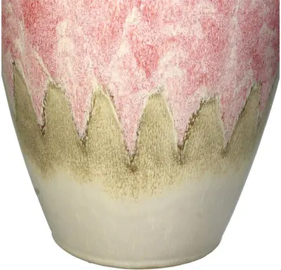 Kersten vaas aardewerk landelijk 22.5x50cm roze - afbeelding 2