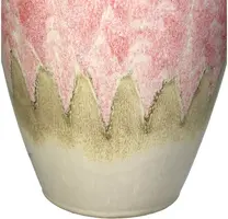Kersten vaas aardewerk landelijk 22.5x50cm roze - afbeelding 2