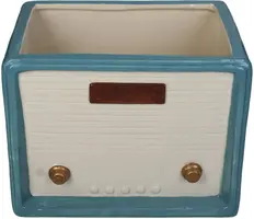 Kersten vaas aardewerk retro radio 20x15x14.5cm multi - afbeelding 1
