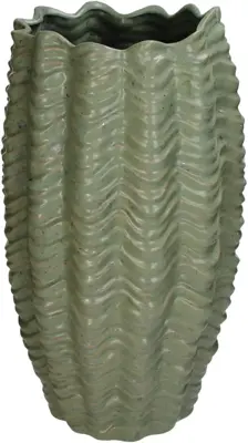 Kersten vaas aardewerk rond 24x43cm groen