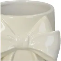 Kersten vaas aardewerk strik 11.5x10.5x18.5cm ivoor - afbeelding 2