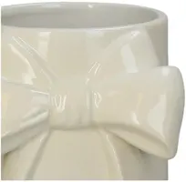 Kersten vaas aardewerk strik 12x10.8x25.3cm ivoor - afbeelding 2