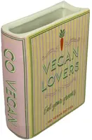 Kersten vaas aardewerk vegan lovers 14.5x5.5x18cm multi - afbeelding 1