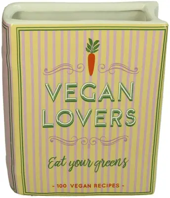 Kersten vaas aardewerk vegan lovers 14.5x5.5x18cm multi - afbeelding 2