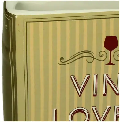 Kersten vaas aardewerk vino lovers 14.5x5.5x18cm multi - afbeelding 3