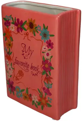 Kersten vaas dolomiet boek 16.5x7.5x21.5cm multi - afbeelding 2